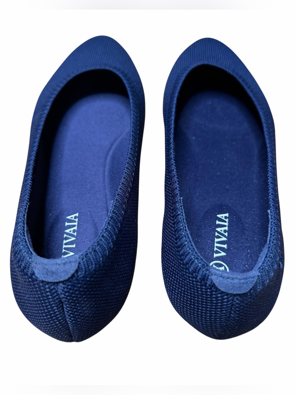 Vivaia Tamia 2.0 Almond Toe Ballet Flats Dark Blue Size 37.5 US 7 Navy Blue - Picture 4 of 8